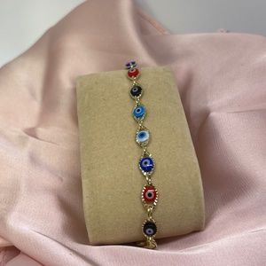 Multicolor Evil Eye Beaded Bracelet